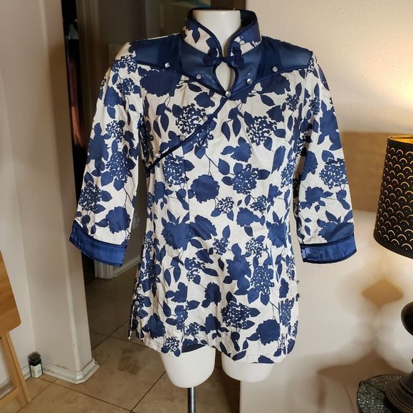 Traditional Ethnic Style Women Vintage Printed Shirt Blouse Tops NEW WITH TAGS - Picture 12 of 12